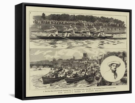 Our Artist's Notes at Henley Regatta-William Lionel Wyllie-Framed Stretched Canvas