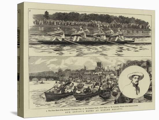 Our Artist's Notes at Henley Regatta-William Lionel Wyllie-Stretched Canvas