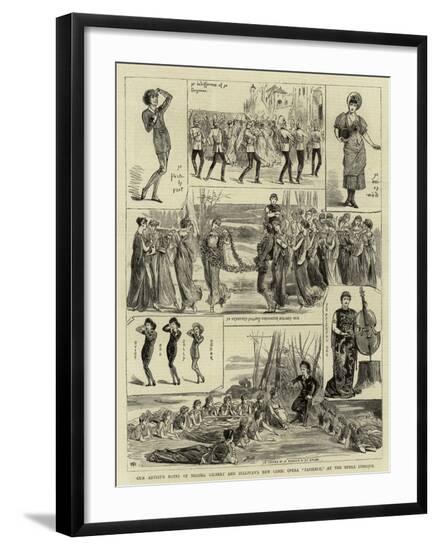Our Artist's Notes of Messers Gilbert and Sullivan's New Comic Opera Patience, at the Opera Comique--Framed Giclee Print