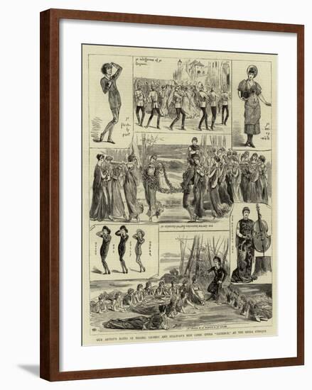 Our Artist's Notes of Messers Gilbert and Sullivan's New Comic Opera Patience, at the Opera Comique-null-Framed Giclee Print