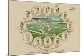 Our Baseball Heroes - Captains of the Twelve Clubs in the National League-Richard K. Fix-Mounted Art Print