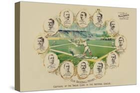 Our Baseball Heroes - Captains of the Twelve Clubs in the National League-Richard K. Fix-Stretched Canvas