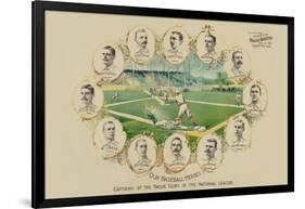 Our Baseball Heroes - Captains of the Twelve Clubs in the National League-Richard K. Fix-Framed Art Print