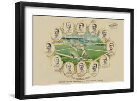 Our Baseball Heroes - Captains of the Twelve Clubs in the National League-Richard K. Fix-Framed Art Print