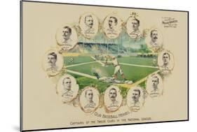 Our Baseball Heroes - Captains of the Twelve Clubs in the National League-Richard K. Fix-Mounted Art Print