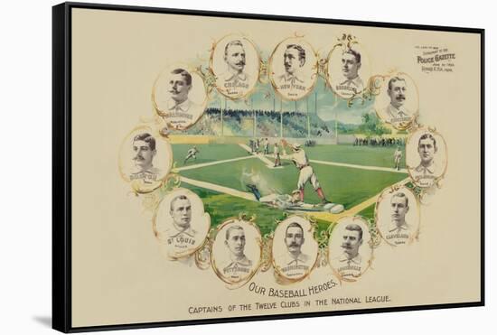 Our Baseball Heroes - Captains of the Twelve Clubs in the National League-Richard K. Fix-Framed Stretched Canvas