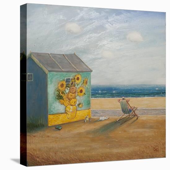 Our Beach Hut, 2017 (Oil on Panel)-Chris Ross Williamson-Stretched Canvas