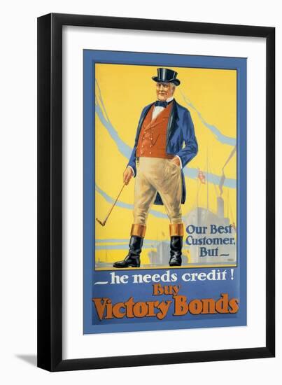 Our Best Customer But, He Needs Credit!-Malcolm Gibson-Framed Art Print