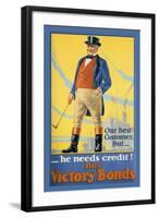 Our Best Customer But, He Needs Credit!-Malcolm Gibson-Framed Art Print