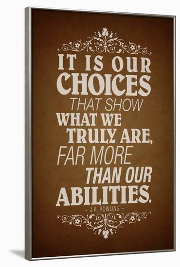 Our Choices JK Rowling Quote-null-Framed Poster