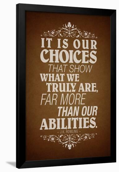 Our Choices JK Rowling Quote-null-Framed Poster