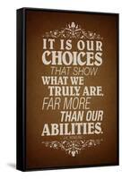 Our Choices JK Rowling Quote-null-Framed Stretched Canvas