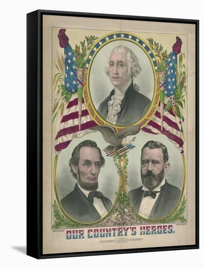 Our Country's Heroes Print-null-Framed Stretched Canvas