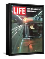 Our Deadliest Highways, Ambulance Speeding Car Accident Victim to Hospital, May 30, 1969-Ralph Crane-Framed Stretched Canvas