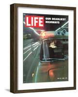 Our Deadliest Highways, Ambulance Speeding Car Accident Victim to Hospital, May 30, 1969-Ralph Crane-Framed Photographic Print