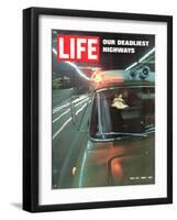 Our Deadliest Highways, Ambulance Speeding Car Accident Victim to Hospital, May 30, 1969-Ralph Crane-Framed Photographic Print