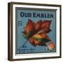 Our Emblem Brand - San Dimas, California - Citrus Crate Label-Lantern Press-Framed Art Print