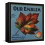 Our Emblem Brand - San Dimas, California - Citrus Crate Label-Lantern Press-Framed Stretched Canvas