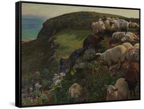 Our English Coasts, 1852 ('Strayed Sheep')-William Holman Hunt-Framed Stretched Canvas