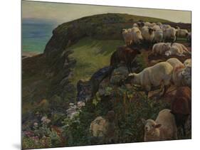 Our English Coasts, 1852 ('Strayed Sheep')-William Holman Hunt-Mounted Giclee Print