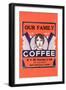 Our Family Coffee Label-null-Framed Art Print