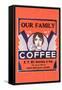 Our Family Coffee Label-null-Framed Stretched Canvas