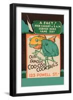 Our Famous Coo-Coo Cocktails-null-Framed Art Print