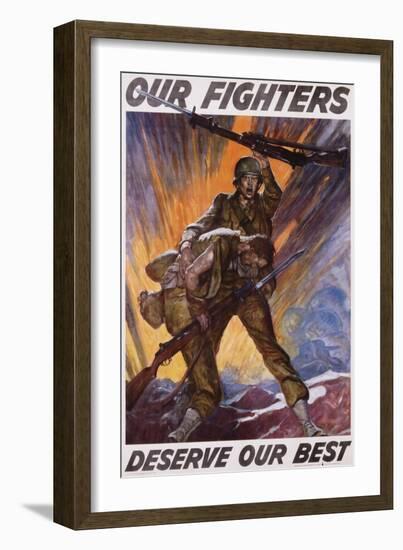 Our Fighters Deserve Our Best Poster-null-Framed Giclee Print