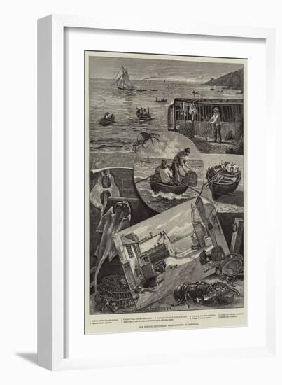 Our Fishing Industries, Crab-Catching in Cornwall-Percy Robert Craft-Framed Giclee Print