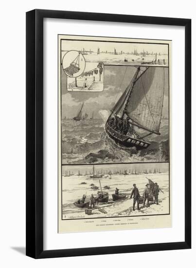 Our Fishing Industries: Oyster Dredging at Whitstable-null-Framed Premium Giclee Print