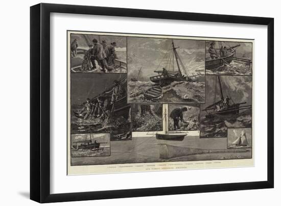 Our Fishing Industries, Spratting-Charles Joseph Staniland-Framed Giclee Print