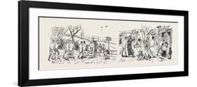 Our Great Football Match, Pelicans Versus Phantoms: Vanquished (Left), Victors (Right)-null-Framed Giclee Print