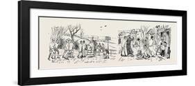 Our Great Football Match, Pelicans Versus Phantoms: Vanquished (Left), Victors (Right)-null-Framed Giclee Print