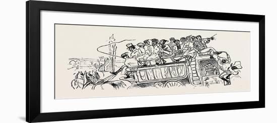 Our Great Football Match, Pelicans Versus Phantoms: We Drive Down-null-Framed Giclee Print