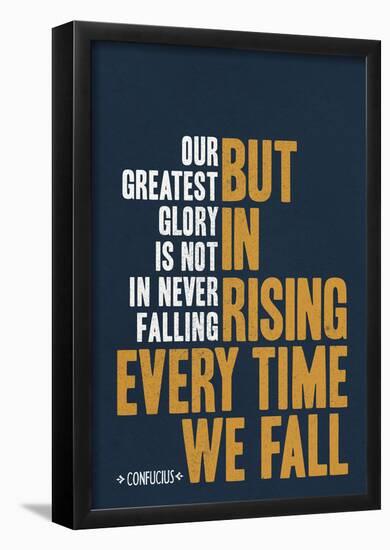 Our Greatest Glory Confucius Quote-null-Framed Poster