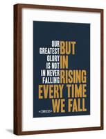 Our Greatest Glory Confucius Quote-null-Framed Poster