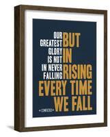 Our Greatest Glory Confucius Quote-null-Framed Art Print