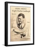 Our Hero Charles Lindbergh-null-Framed Art Print