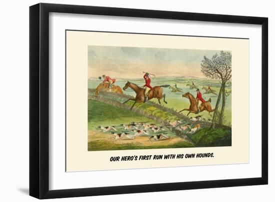 Our Heroes First Run with His Own Hounds-Henry Thomas Alken-Framed Premium Giclee Print