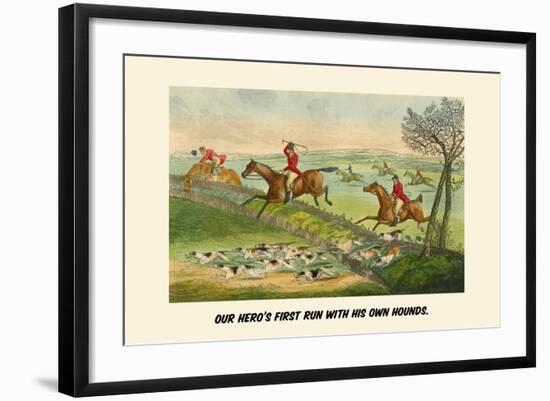 Our Heroes First Run with His Own Hounds-Henry Thomas Alken-Framed Art Print