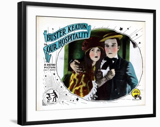 Our Hospitality, from Left: Natalie Talmadge, Buster Keaton, 1923-null-Framed Art Print