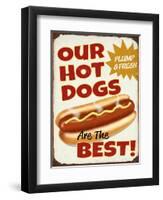 Our Hot Dogs Best-Retroplanet-Framed Giclee Print