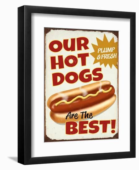 Our Hot Dogs Best-Retroplanet-Framed Giclee Print