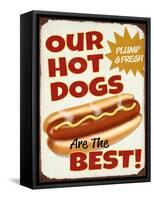 Our Hot Dogs Best-Retroplanet-Framed Stretched Canvas