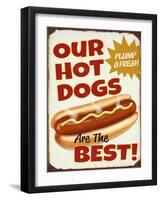 Our Hot Dogs Best-Retroplanet-Framed Giclee Print