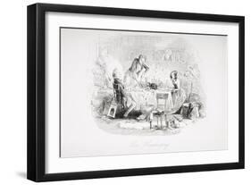 Our Housekeeping, Illustration from 'David Copperfield' by Charles Dickens (1812-70) First…-Hablot Knight Browne-Framed Giclee Print