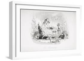 Our Housekeeping, Illustration from 'David Copperfield' by Charles Dickens (1812-70) First…-Hablot Knight Browne-Framed Giclee Print