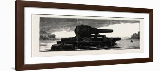 Our Indian Contingent at Malta: Floating a 38 Ton Gun across the Harbour of Marsa-Muscetta-null-Framed Giclee Print