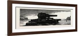 Our Indian Contingent at Malta: Floating a 38 Ton Gun across the Harbour of Marsa-Muscetta-null-Framed Giclee Print