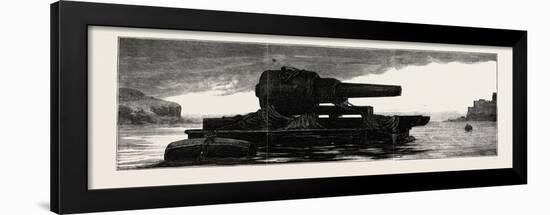 Our Indian Contingent at Malta: Floating a 38 Ton Gun across the Harbour of Marsa-Muscetta-null-Framed Giclee Print